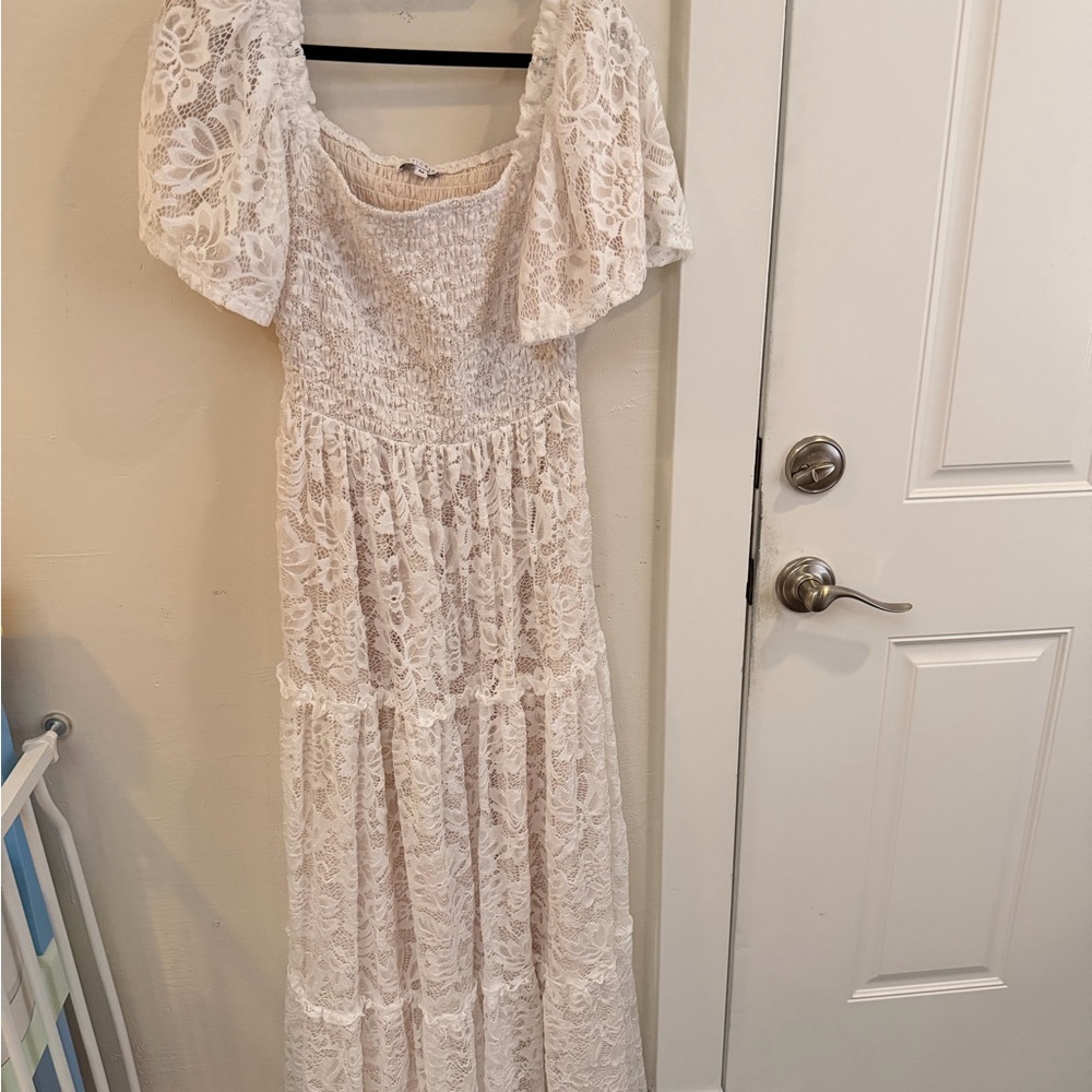 Baltic Born Cream Lace Maxi Dress